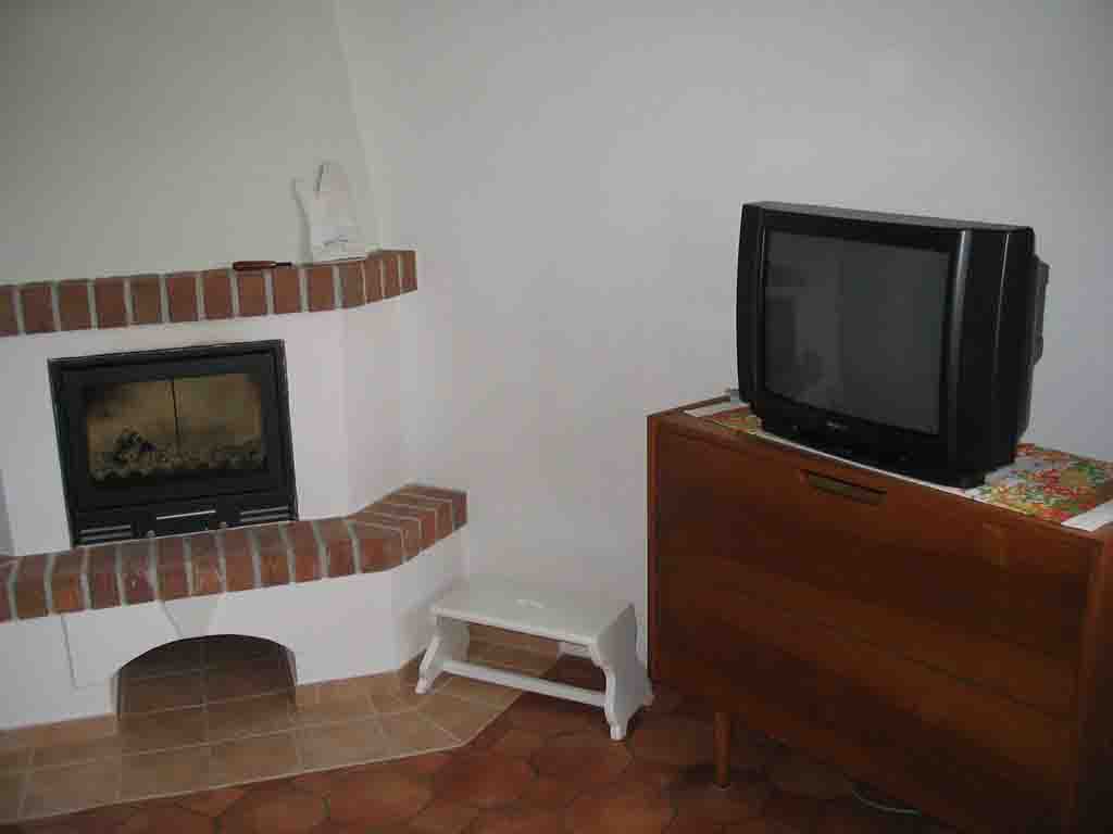Hearth with TV